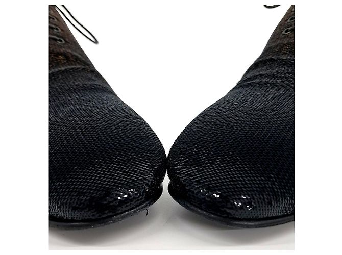 Louis Vuitton Mocassini con paillettes Nero - vista 2