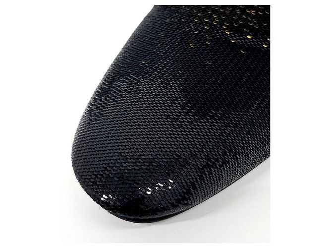 Louis Vuitton Mocassini con paillettes Nero - vista 5