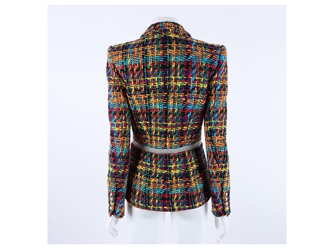Balmain Chaqueta de tweed transparente - vista 3