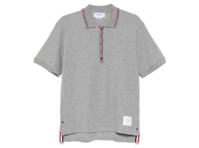 Thom Browne Polo aus Baumwolle mit Waffelbund - Ansicht 4