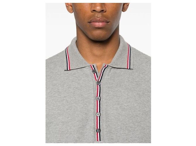 Thom Browne Polo aus Baumwolle mit Waffelbund - Ansicht 5