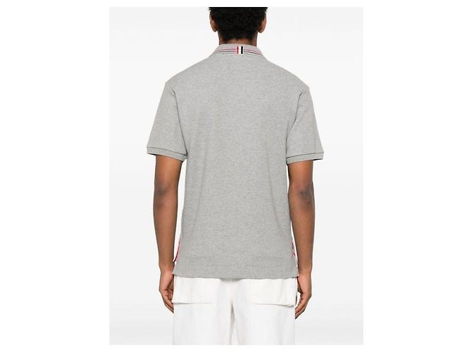 Thom Browne Polo aus Baumwolle mit Waffelbund - Ansicht 6