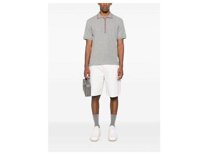 Thom Browne Polo aus Baumwolle mit Waffelbund - Ansicht 7