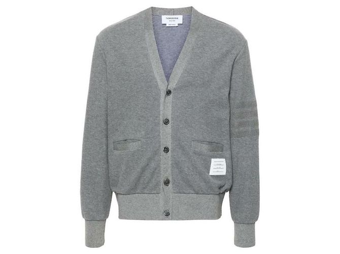 Thom Browne Baumwoll-V-Ausschnitt-Cardigan Braun - Ansicht 4