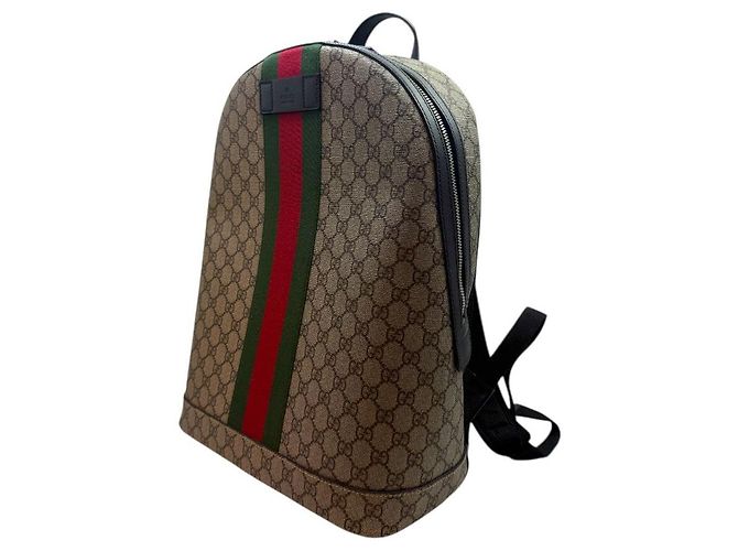 Gucci Zaino GG Supreme Marrone - vista 3