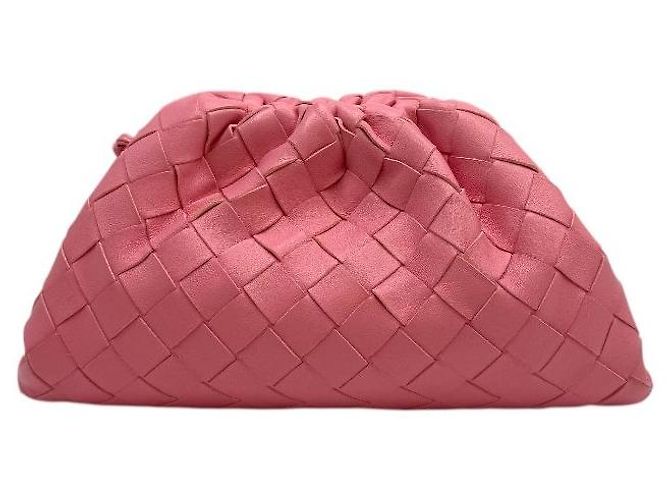 Bottega Veneta Mini Pouch Crossbody Nastro Rosa - vista 2