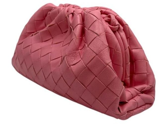 Bottega Veneta Mini Pouch Crossbody Nastro Rosa - vista 3