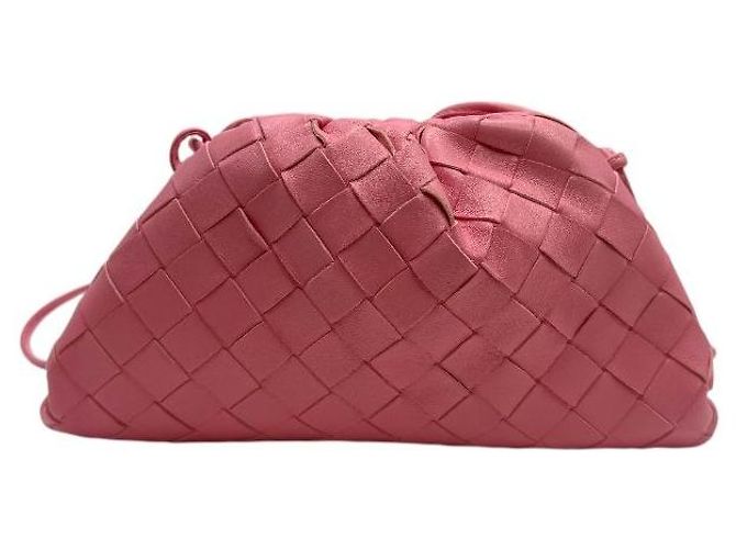 Bottega Veneta Mini Pouch Crossbody Nastro Rosa - vista 4