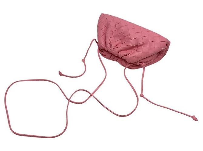 Bottega Veneta Mini Pouch Crossbody Nastro Rosa - vista 6