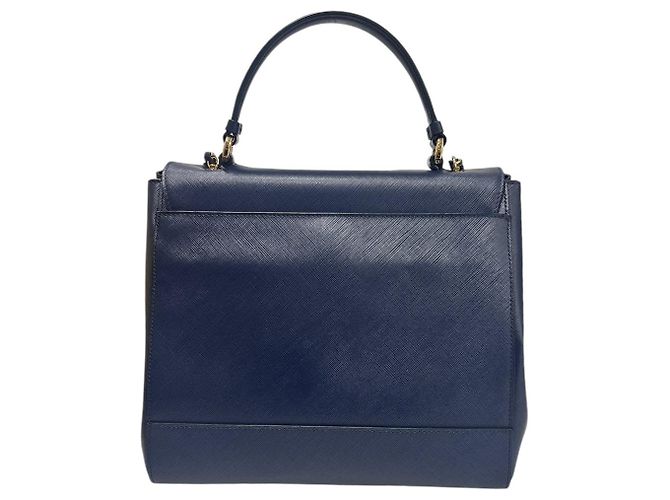 Salvatore Ferragamo Borsa a Spalla Donna Bara Kelly Blu Oxford - vista 5