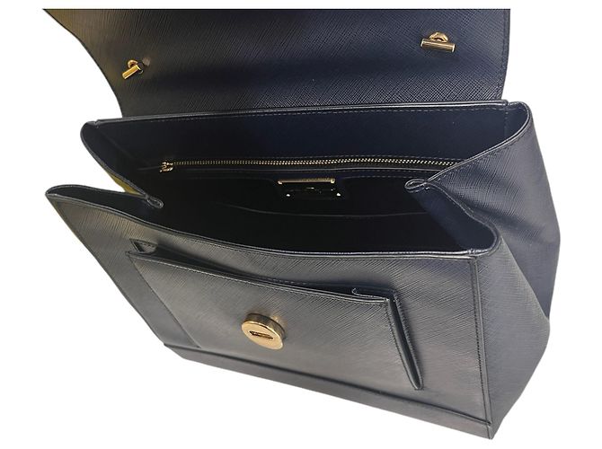 Salvatore Ferragamo Borsa a Spalla Donna Bara Kelly Blu Oxford - vista 8