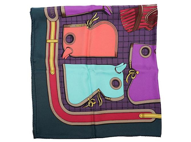 Hermès Sciarpa di seta color cammello Multicolore - vista 3