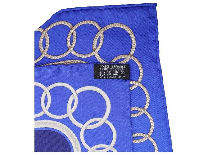 Hermès Blau-lila Seidenschal Mehrfarben - Ansicht 4