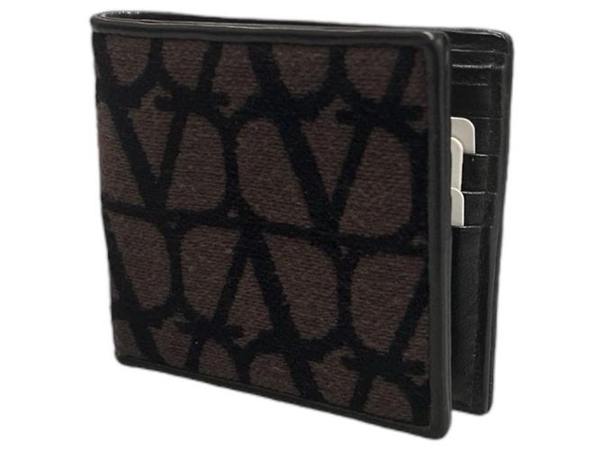 Valentino Portafoglio Slim Iconography da Uomo Marrone - vista 3