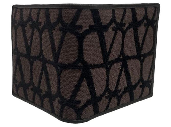 Valentino Portafoglio Slim Iconography da Uomo Marrone - vista 4
