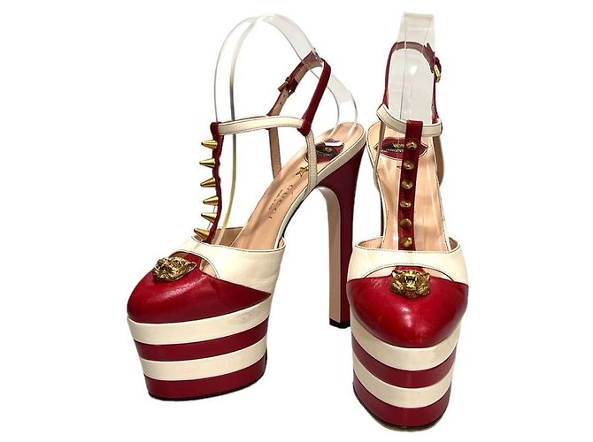 Gucci Tacco Piattaforma Stellato Angelo Rosso - vista 2