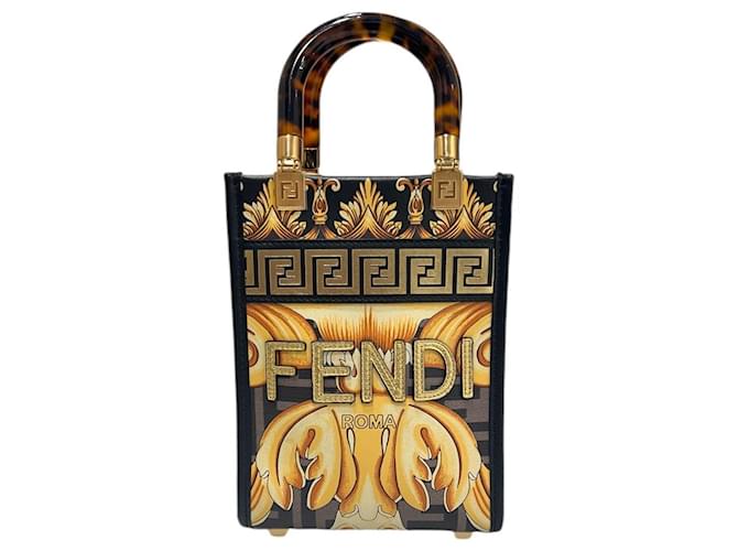 Versace Borsa Mini Shopper Panda Sunshine Multicolore - vista 2