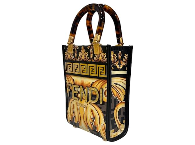 Versace Borsa Mini Shopper Panda Sunshine Multicolore - vista 3