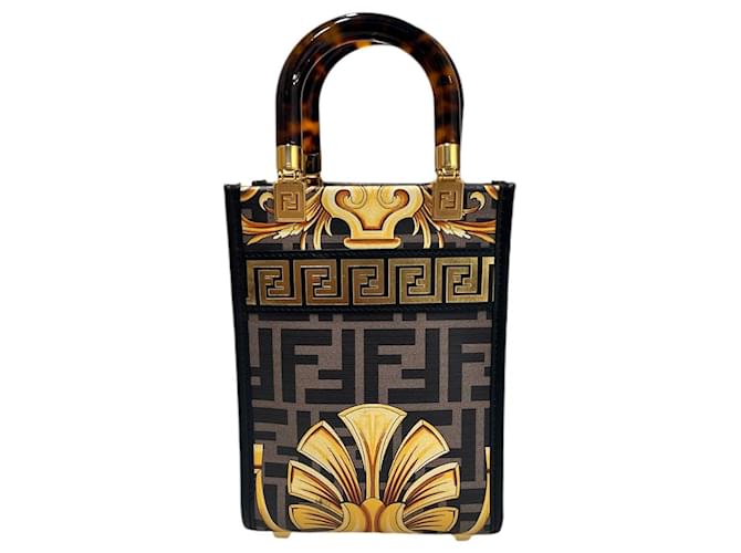 Versace Borsa Mini Shopper Panda Sunshine Multicolore - vista 4