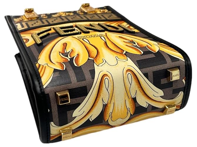 Versace Borsa Mini Shopper Panda Sunshine Multicolore - vista 5
