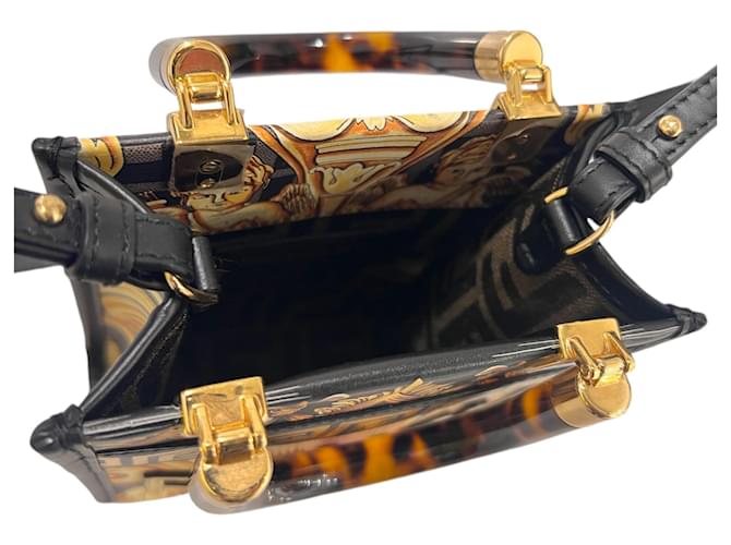 Versace Borsa Mini Shopper Panda Sunshine Multicolore - vista 6