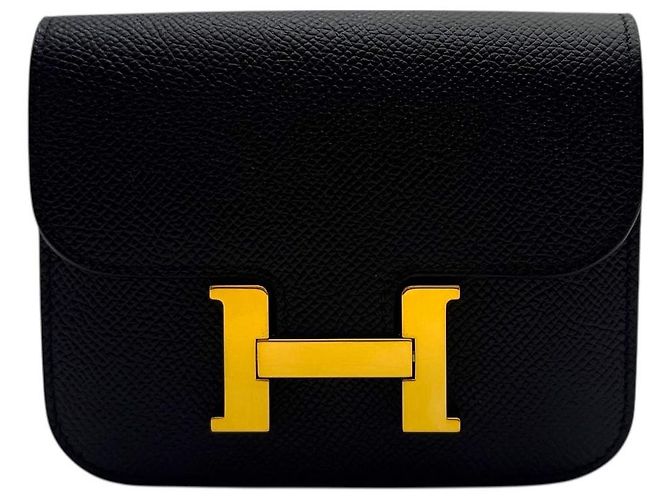 Hermès Constance Slim Compact Wallet Epsom Black - view 2