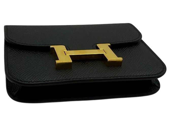 Hermès Constance Slim Compact Wallet Epsom Black - view 5