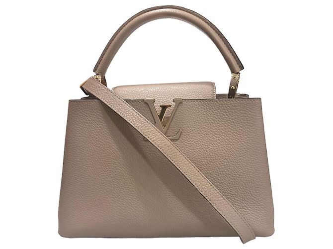 Capucines Louis Vuitton Borsa Tote PM Capucine Taupe Marrone - vista 3