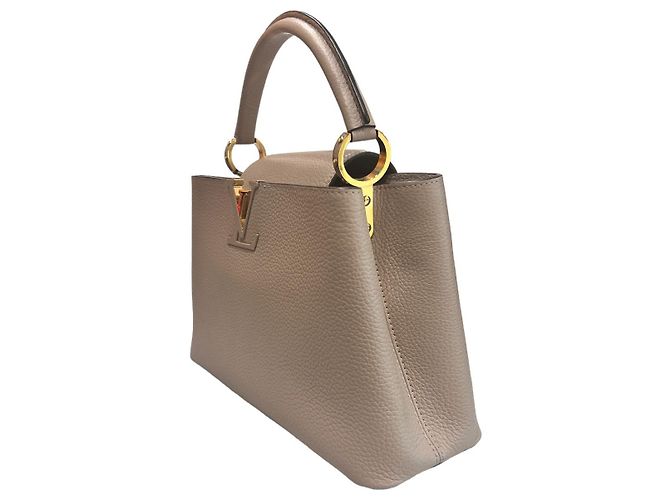 Capucines Louis Vuitton Borsa Tote PM Capucine Taupe Marrone - vista 4