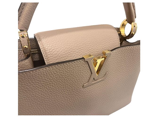 Capucines Louis Vuitton Borsa Tote PM Capucine Taupe Marrone - vista 6