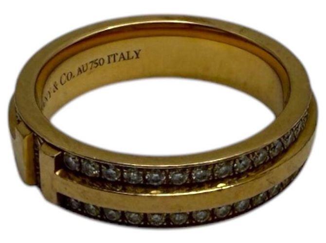 Tiffany & Co Anello Tiffany stretto con diamanti pavé in oro rosa - vista 3