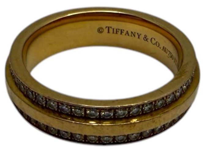 Tiffany & Co Anello Tiffany stretto con diamanti pavé in oro rosa - vista 4
