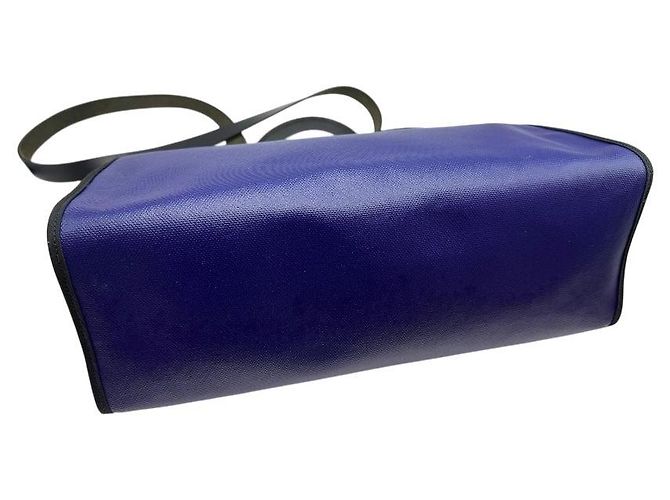 Hermès Bolsa Erbag Celie Berlin em tecido revestido azul ecru preto - vista 5
