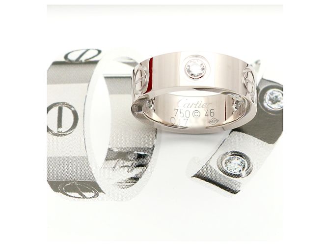 Love Cartier Liebesring Weißgold Diamant Klassisch Größe Box - Ansicht 9