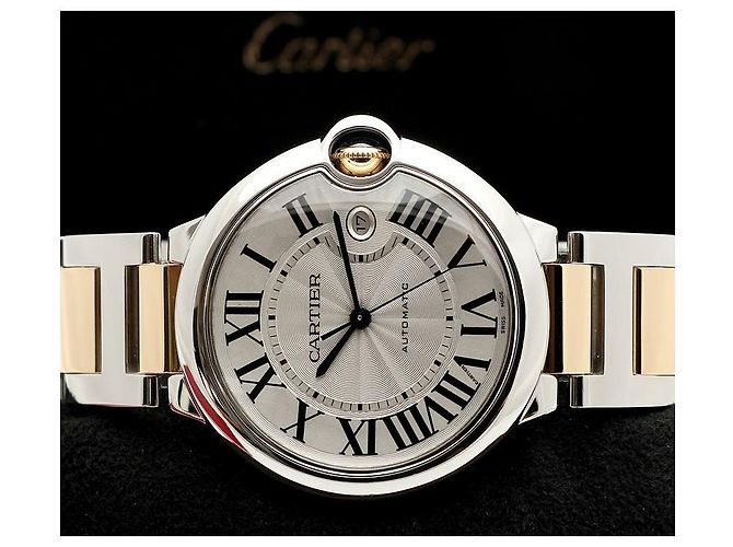 Cartier Orologio automatico da uomo Ballon Bleu in combinazione di oro giallo - vista 2