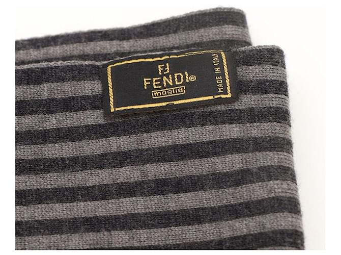 Fendi Sciarpa in cashmere con logo FF Marrone - vista 6