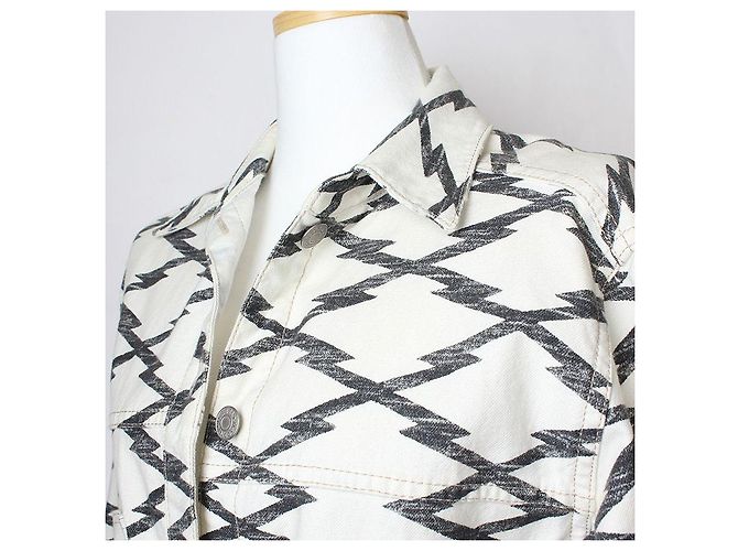 Chaqueta de denim estampada Isabel Marant Castaño - vista 4