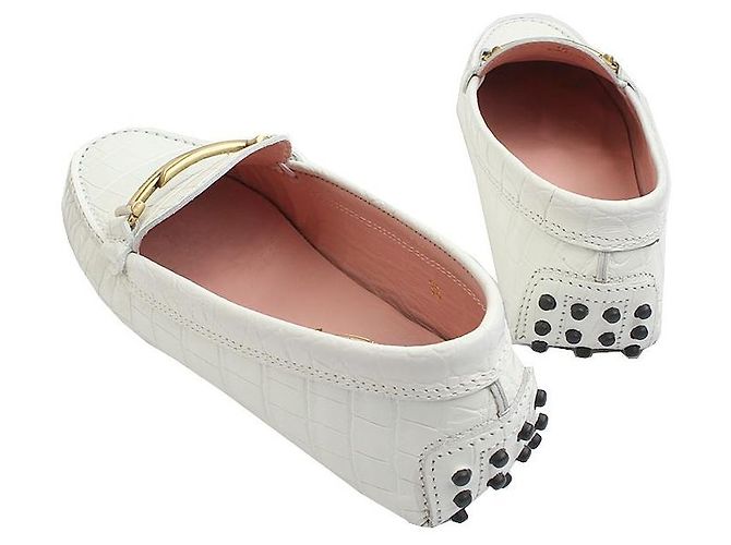Tod's Weißer Wani-Muster Slipper - Ansicht 4