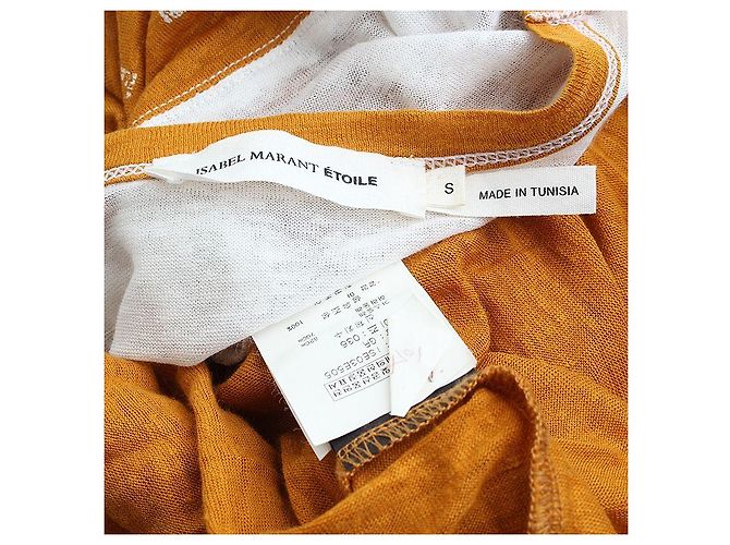 Leinen T-Shirt in gelbocker Isabel Marant Étoile - Ansicht 3