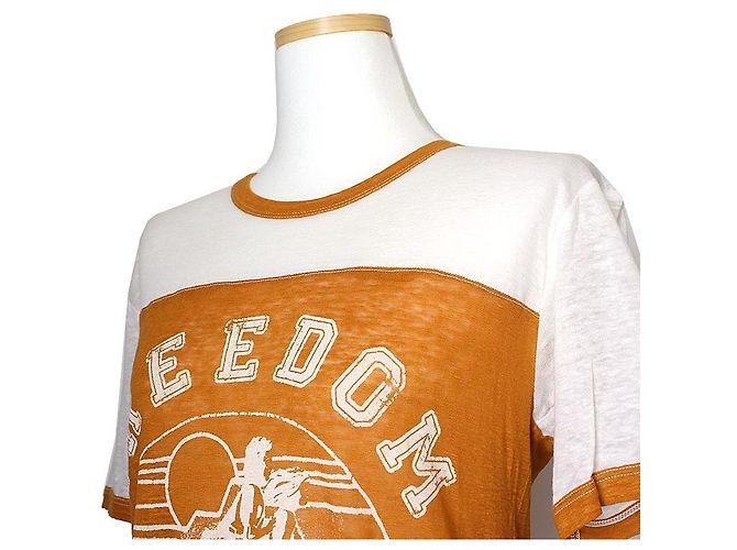 Leinen T-Shirt in gelbocker Isabel Marant Étoile - Ansicht 4
