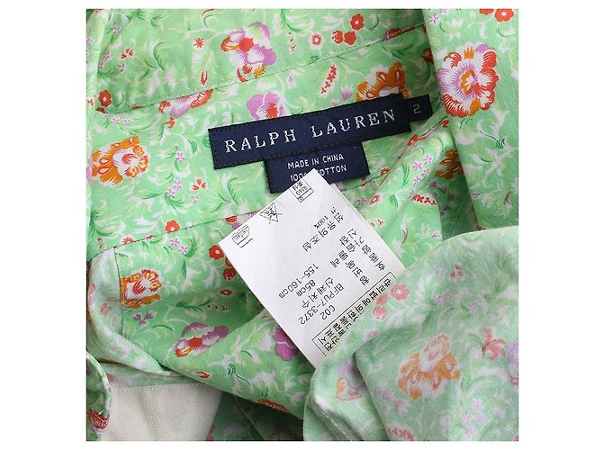 Camisa de algodón con estampado floral Ralph Lauren Verde - vista 3