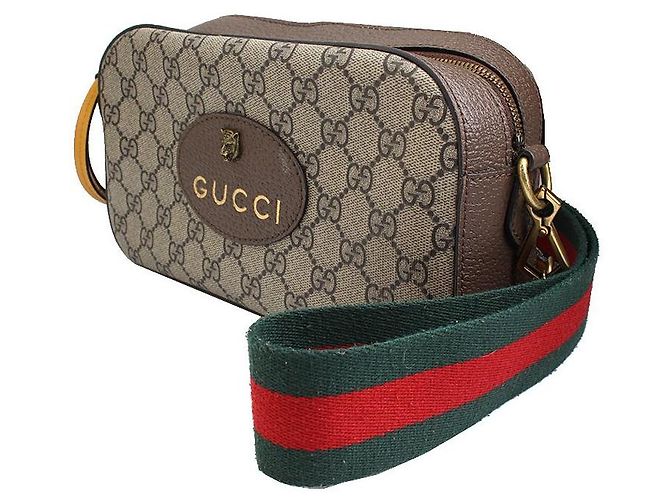 Gucci Borsa Messenger GG Supreme Marrone - vista 2