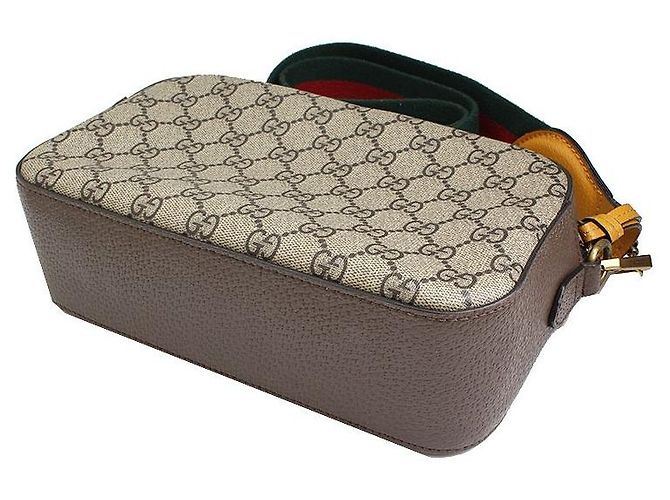 Gucci Borsa Messenger GG Supreme Marrone - vista 4