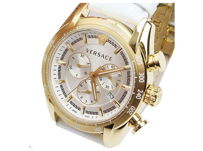 Versace Edelstahl-Uhr mit Goldbeschichtung Mehrfarben - Ansicht 4