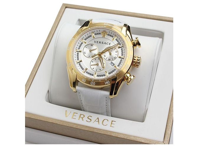 Versace Edelstahl-Uhr mit Goldbeschichtung Mehrfarben - Ansicht 5