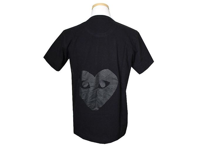 Comme Des Garcons Schwarzes Baumwoll-T-Shirt Play - Ansicht 2