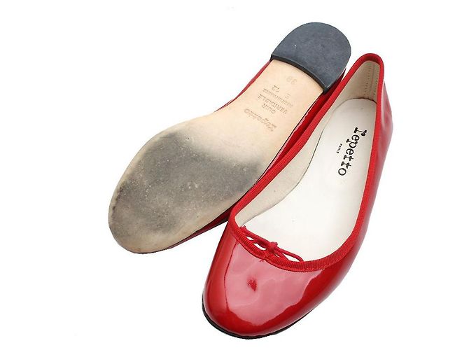 Repetto Rote Lack Sandrion Ballerinas - Ansicht 3