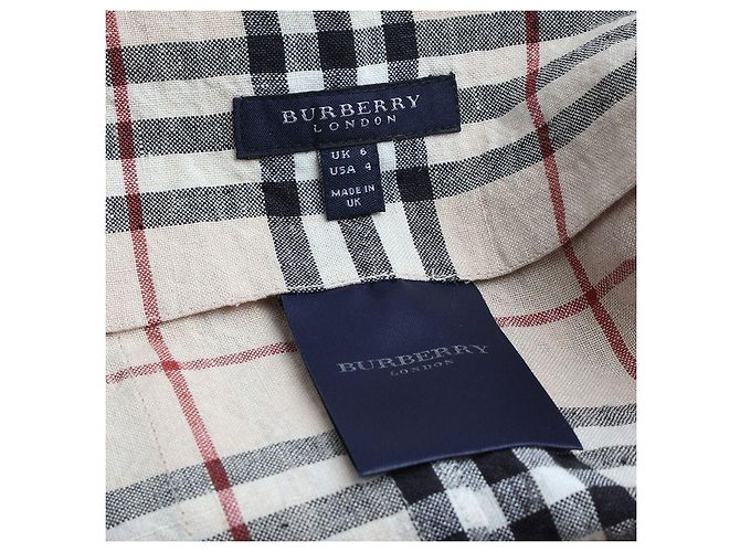 Burberry Beige karierte Schlitzrock Mehrfarben - Ansicht 3