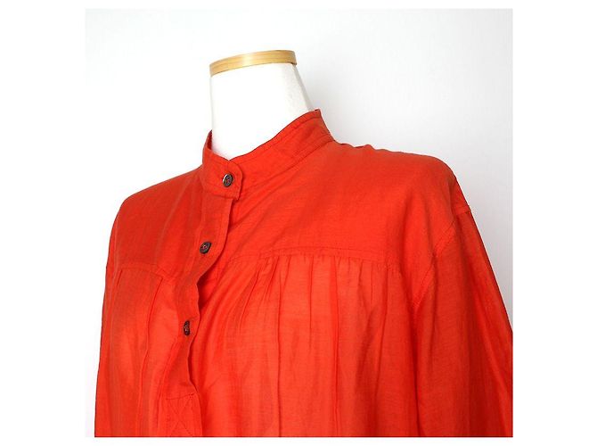 Blusa de algodón y seda naranja sangre Isabel Marant - vista 4