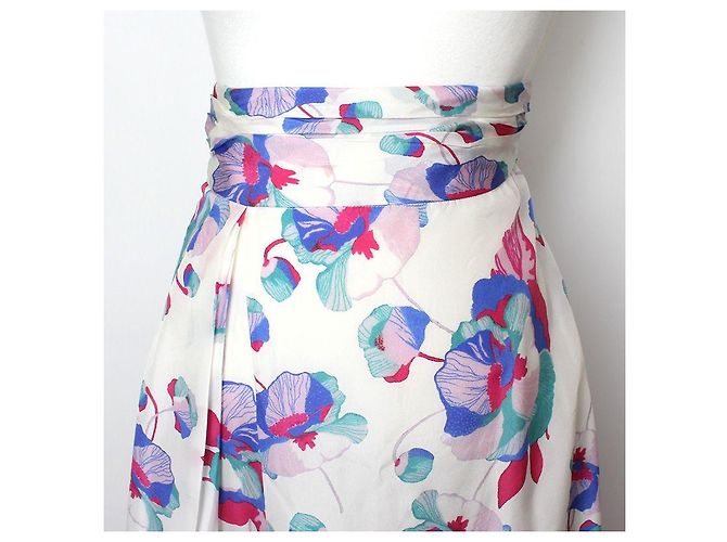 Falda de seda blanca con flores Isabel Marant Blanco - vista 4